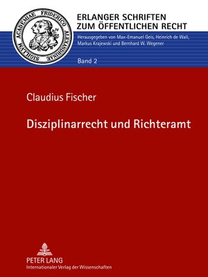 cover image of Disziplinarrecht und Richteramt